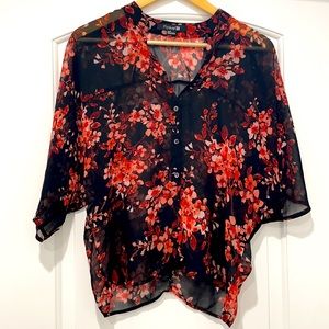 Sheer  Floral Top